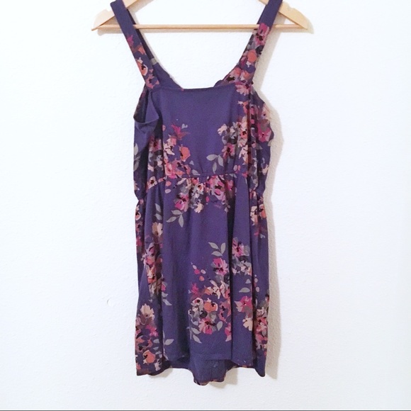 Express Floral Dress Purple - Picture 2 of 5